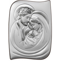 Ікона срібна Свята Родина. 9,6x13 см